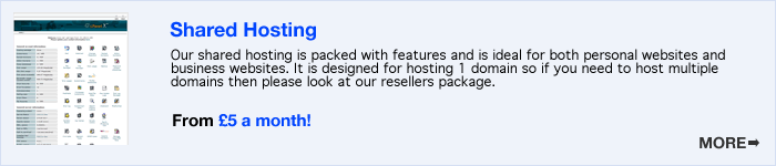 Shared Hosting from £5